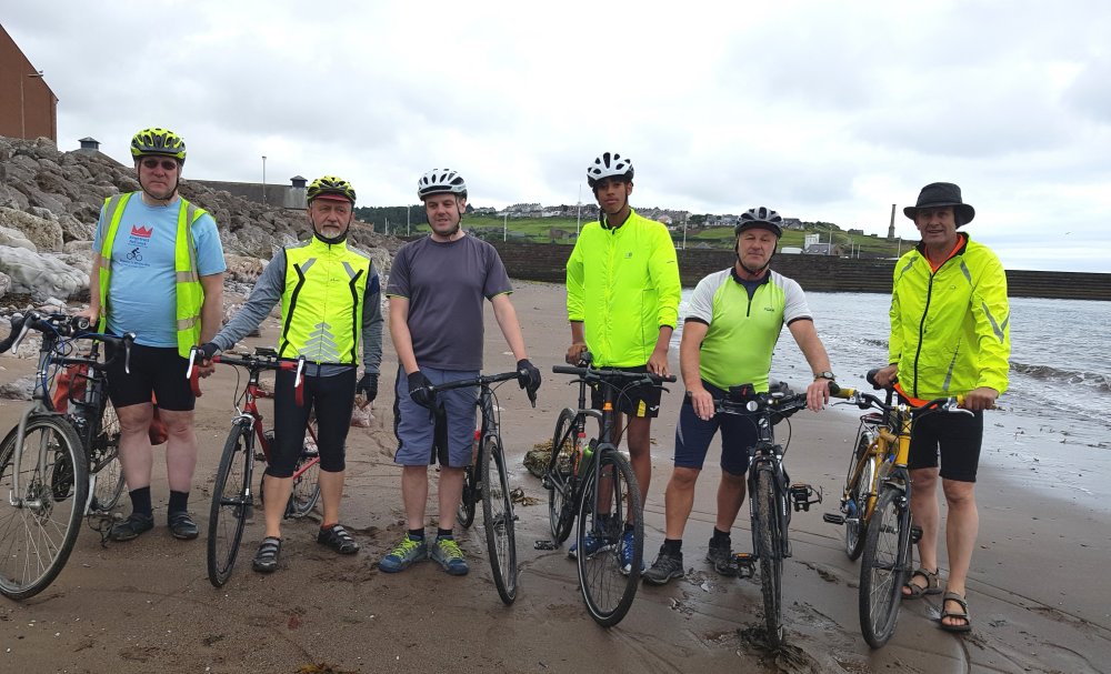 Five of us at the start Five of us at the start